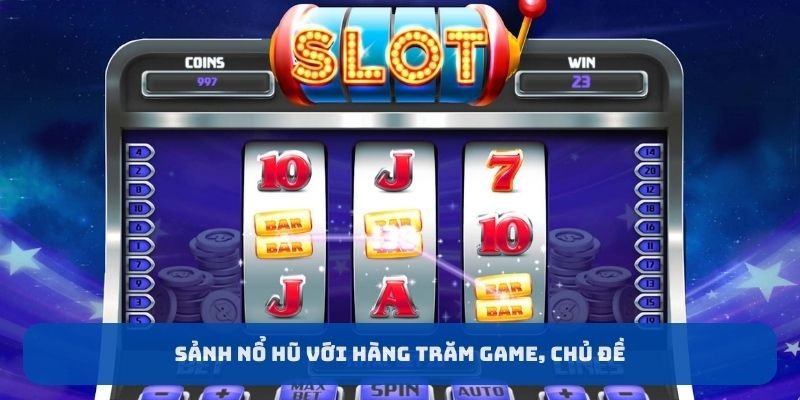 Sảnh nổ hũ với hàng trăm game, chủ đề