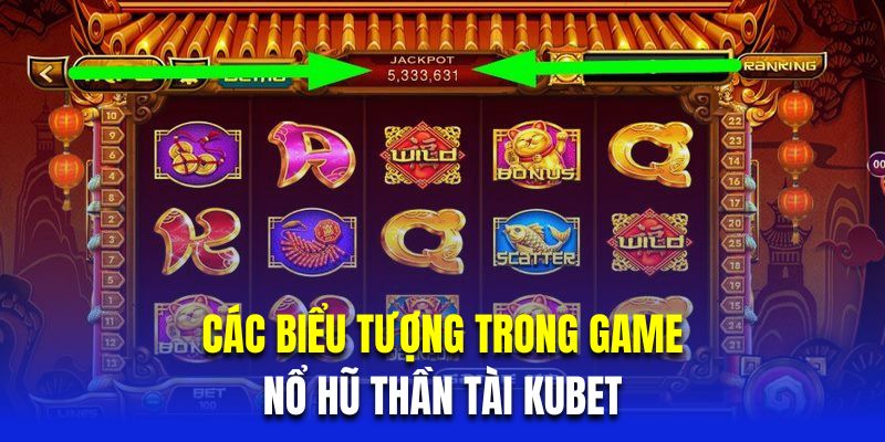 Các biểu tượng trong game nổ hũ thần tài Kubet