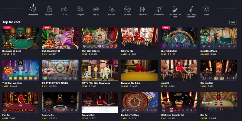 Top 5 game casino được săn đón nhất nhà cái